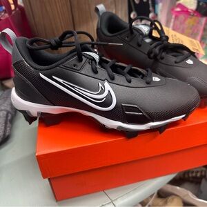 Nike Force Trout 9 Keystone BG Cleats Black and White Soccer Athletic